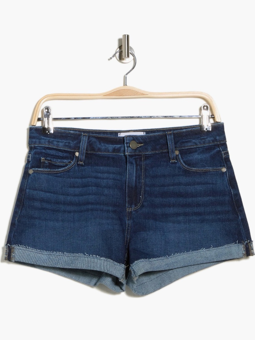 Paige Jimmy Jimmy Denim Cuffed Women’s Shorts - Dark Blue Size 32 NWT